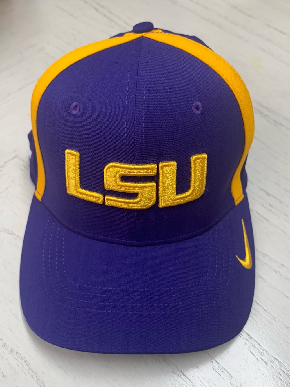 Nike Dri-Fit LSU Purple and Gold Embroidered Logo Cap